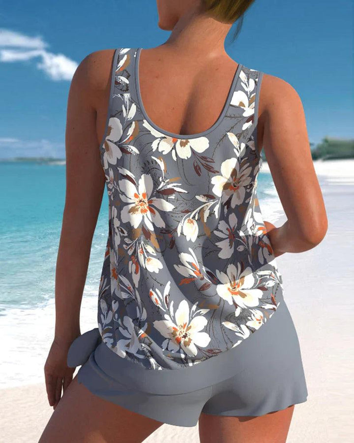 Zweiteiliger Tankini-Badeanzug für Damen