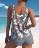 Zweiteiliger Tankini-Badeanzug für Damen
