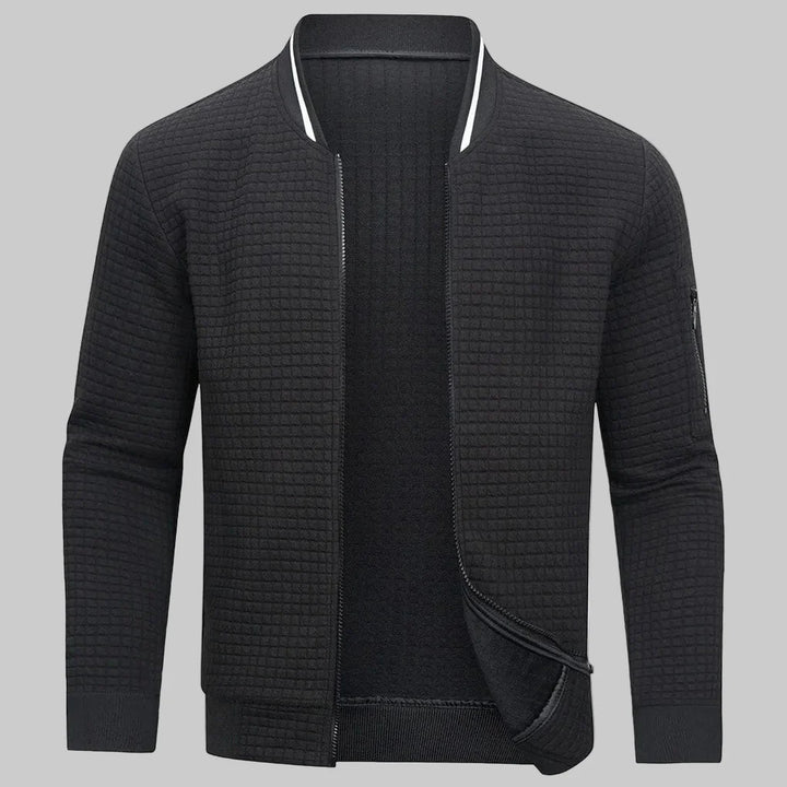 Herren-Pullover mit halbem Reißverschluss