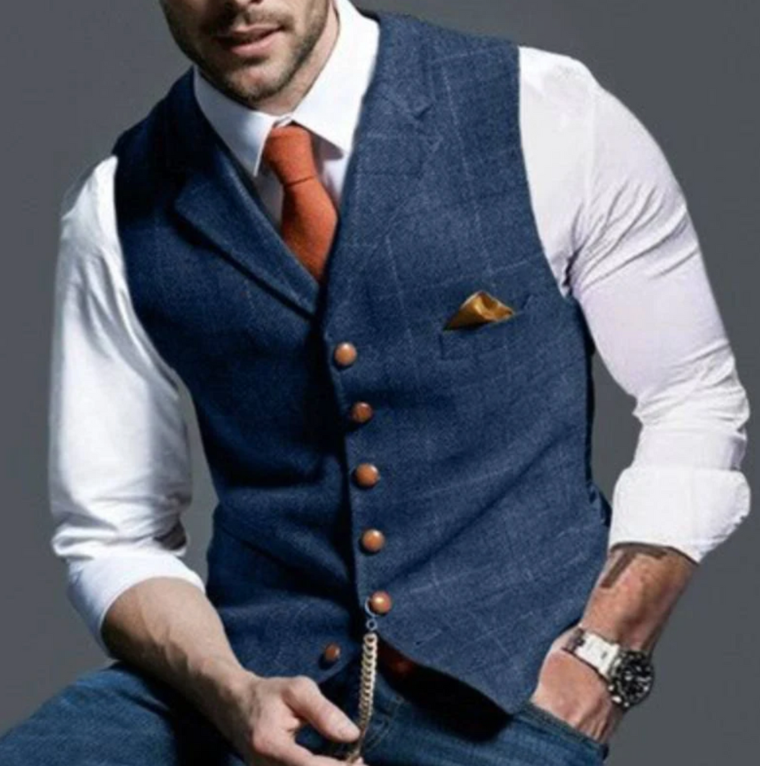 Elegantes Herren-Gilet aus Tweed