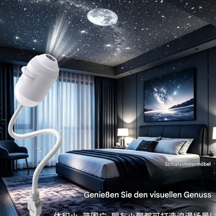 Galaxie Sternenlicht Projektor mit stimmungsvoller Deckenprojektion