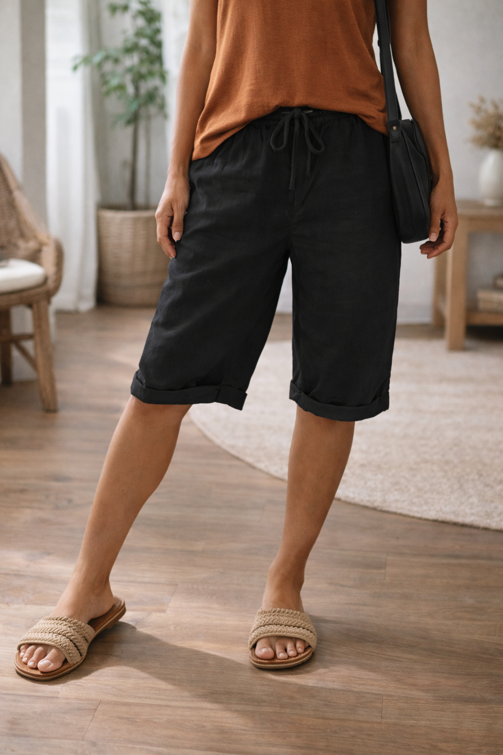 Dam Shorts Justerbar Dragsko Knälånga