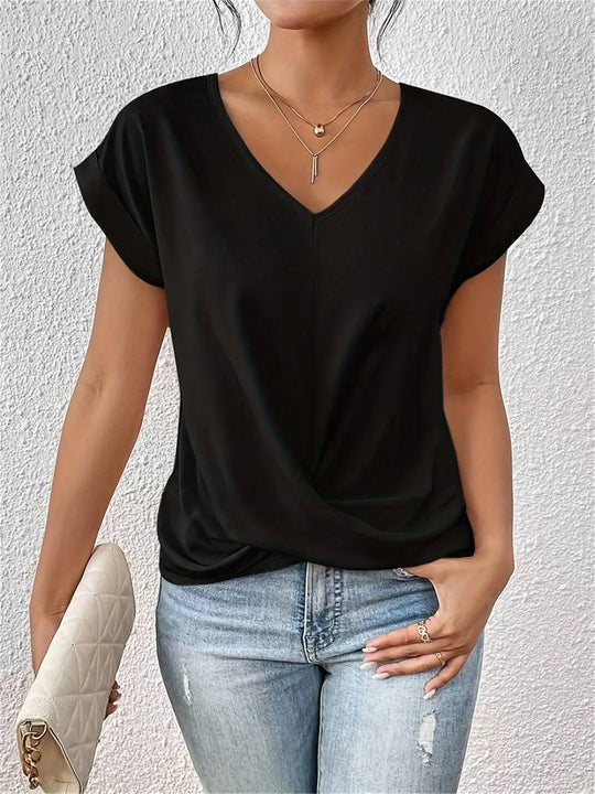 Lässiges Kurzarm-T-Shirt für Damen Entspannter Komfort