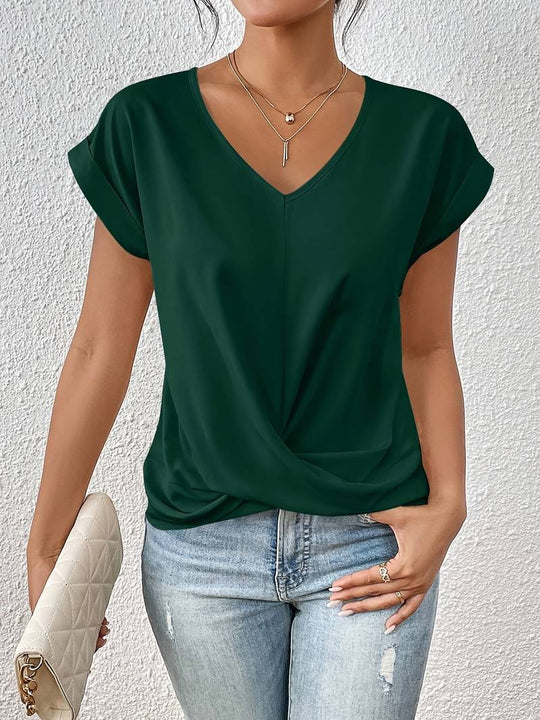 Lässiges Kurzarm-T-Shirt für Damen Entspannter Komfort