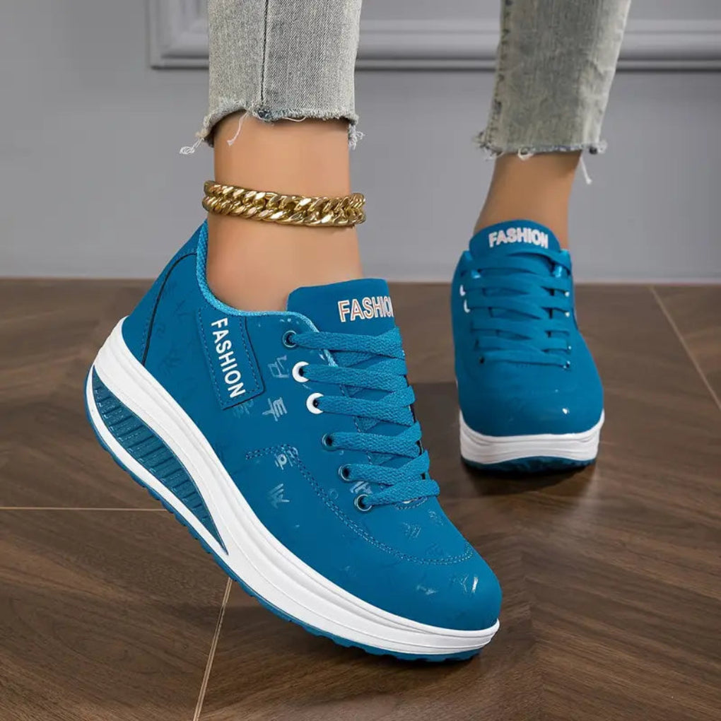 Damen-Plateauschuhe aus PU-Leder