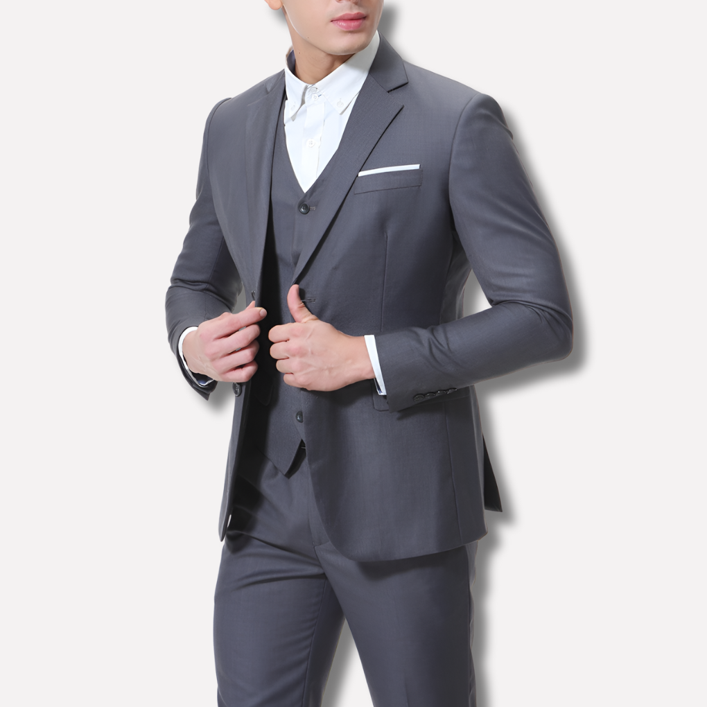 Slim-Fit-3-teiliger Anzug für Herren