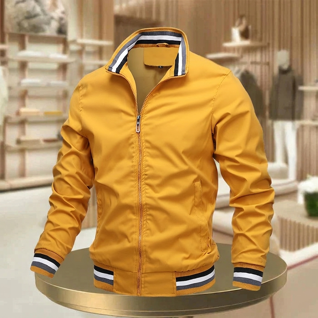 Lässige Herrenjacke mit Reißverschluss für bequemen Alltagskomfort