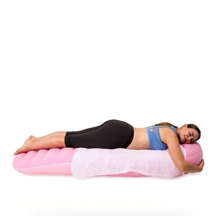 Ergonomische Aufblasmatratze für Schwangere