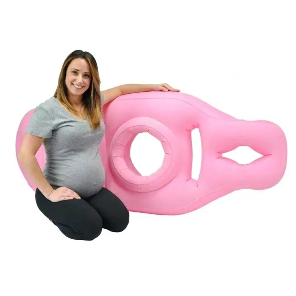 Ergonomische Aufblasmatratze für Schwangere