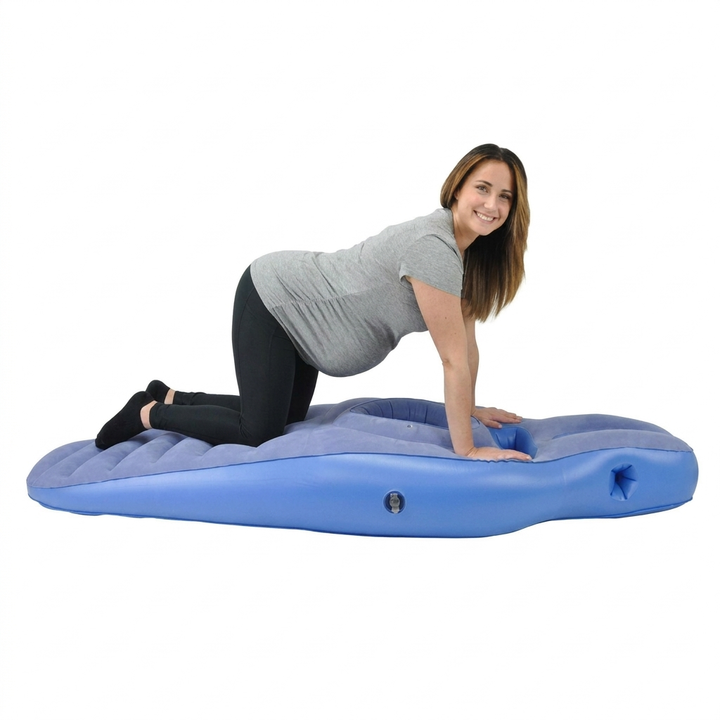Ergonomische Aufblasmatratze für Schwangere