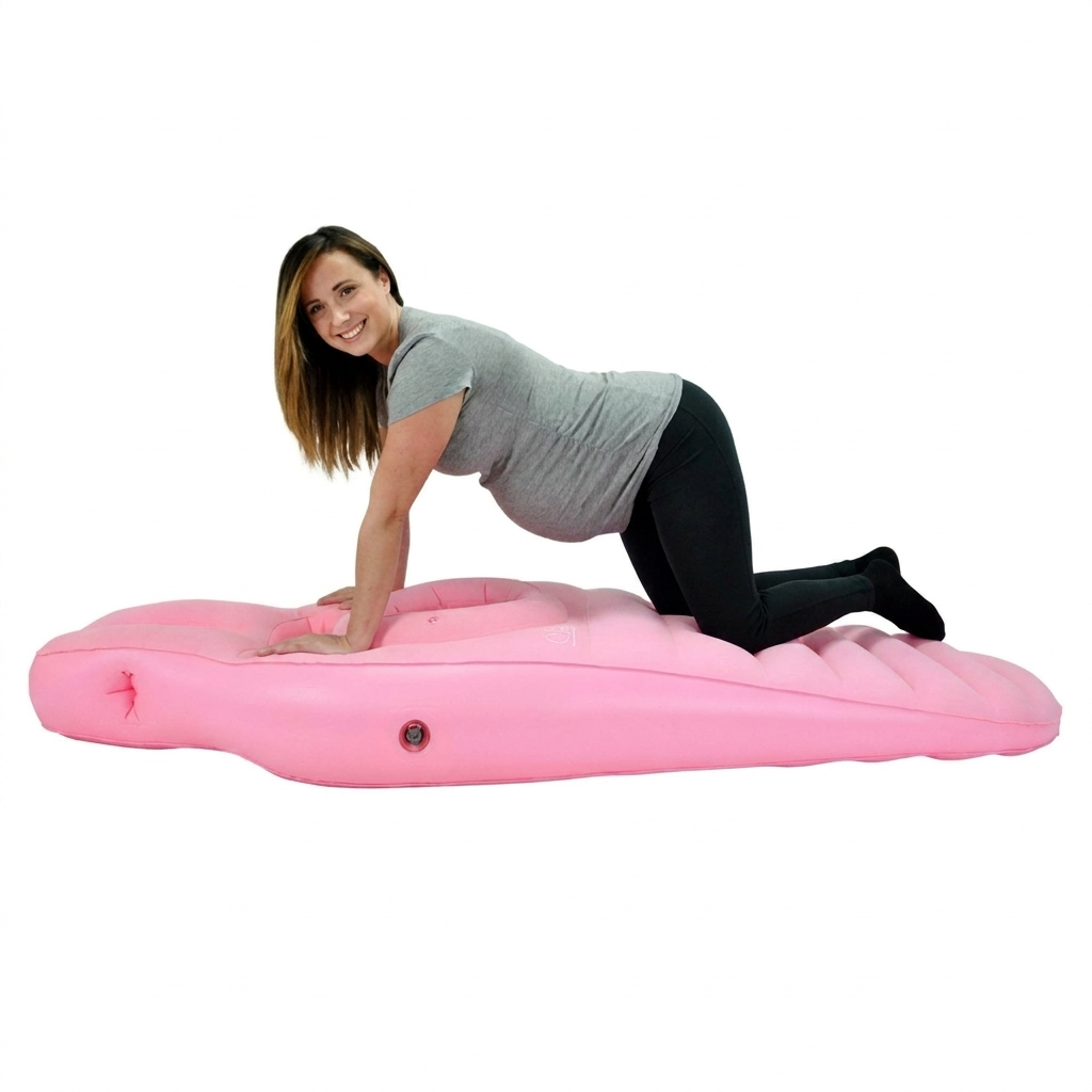 Ergonomische Aufblasmatratze für Schwangere