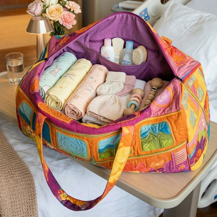 Blumenduffle‑Tasche mit Polsterung