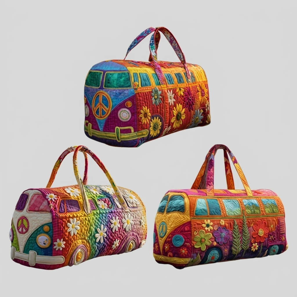 Blumenduffle‑Tasche mit Polsterung