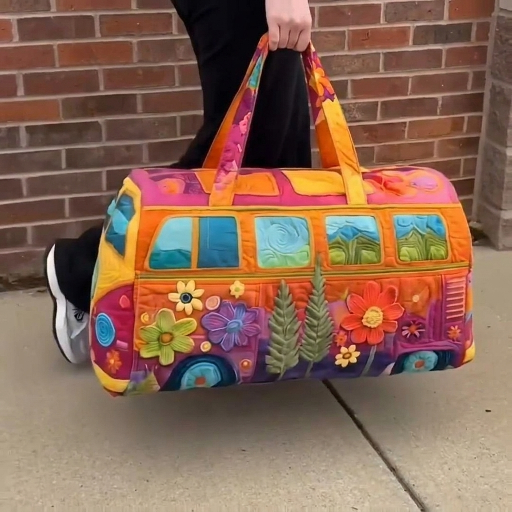 Blumenduffle‑Tasche mit Polsterung