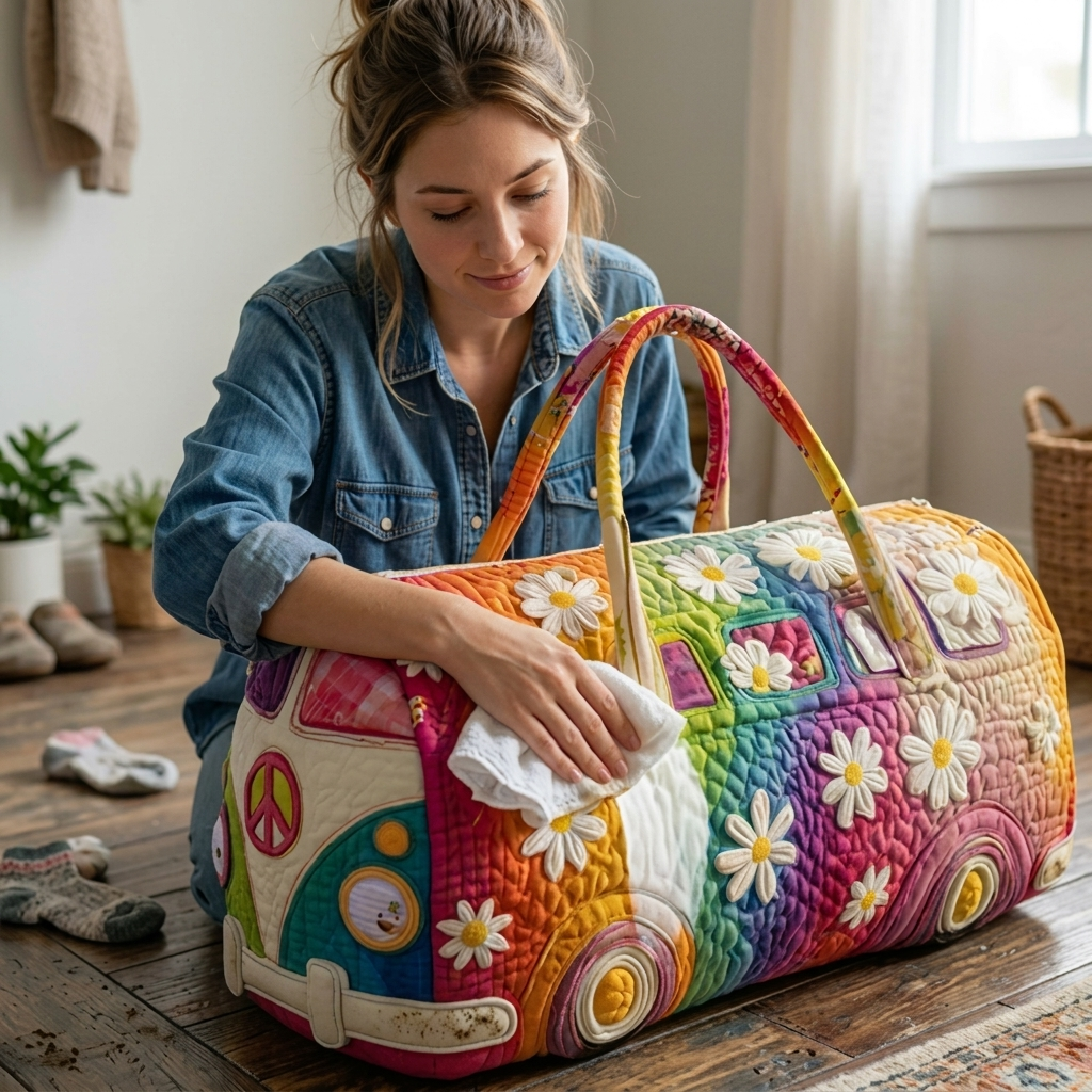 Blumenduffle‑Tasche mit Polsterung