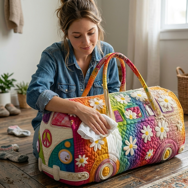 Blumenduffle‑Tasche mit Polsterung