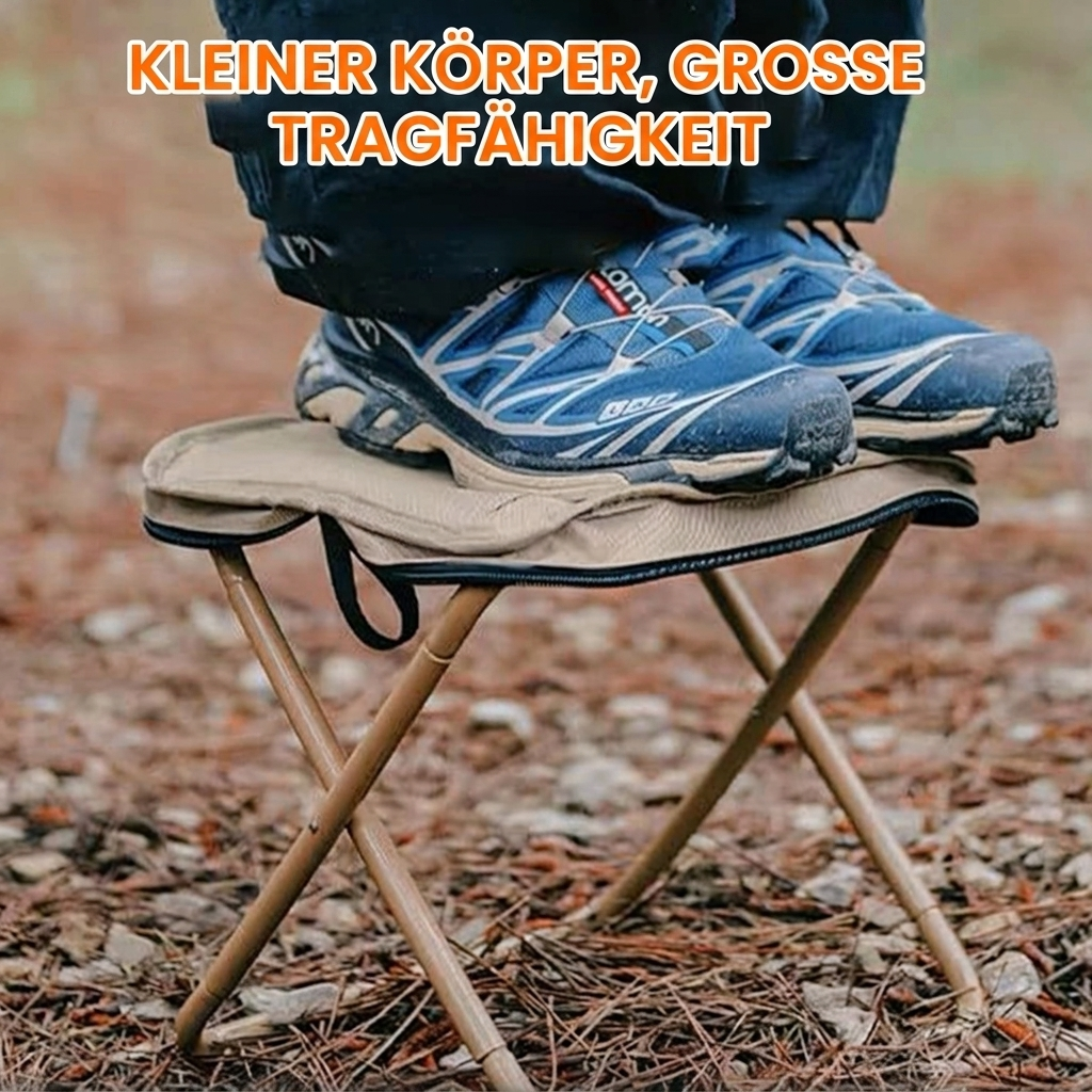 Kompakter Rucksack‑Hocker