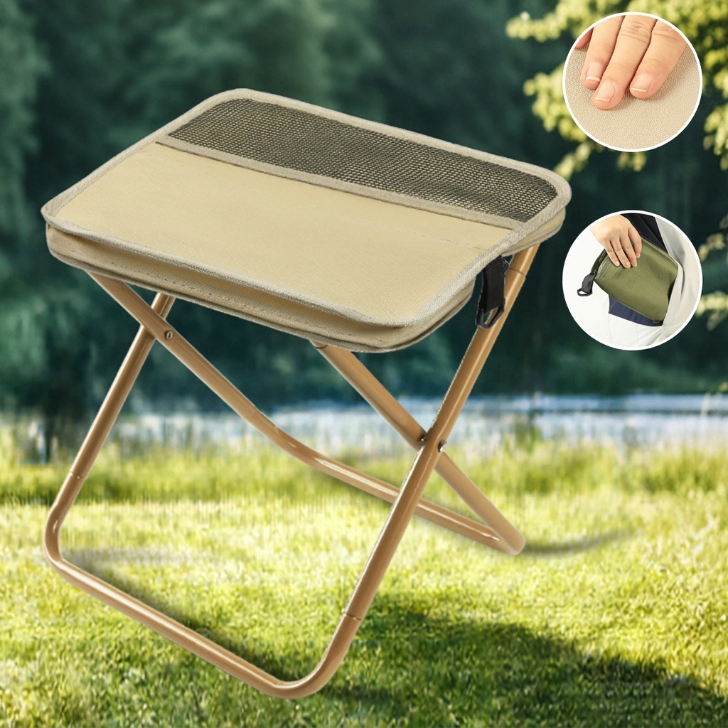 Kompakter Rucksack‑Hocker