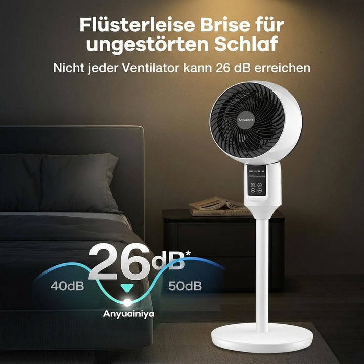 Einstellbarer Standventilator mit 3D-Oszillation