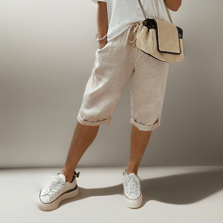 Lockere Shorts mit Kordelzug