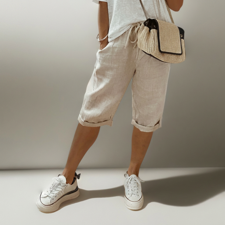 Lockere Shorts mit Kordelzug
