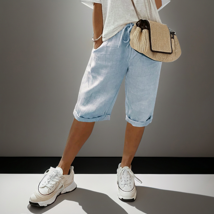 Lockere Shorts mit Kordelzug