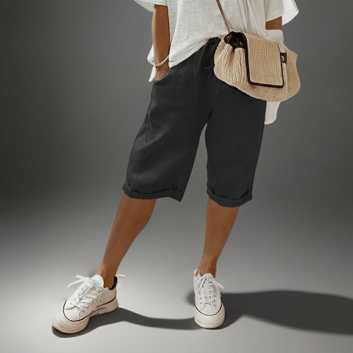 Lockere Shorts mit Kordelzug