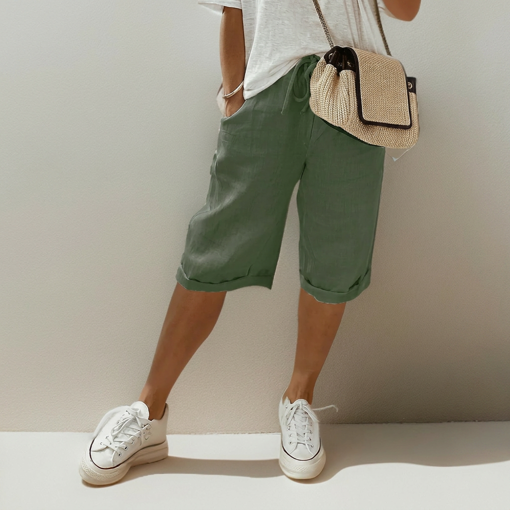 Lockere Shorts mit Kordelzug
