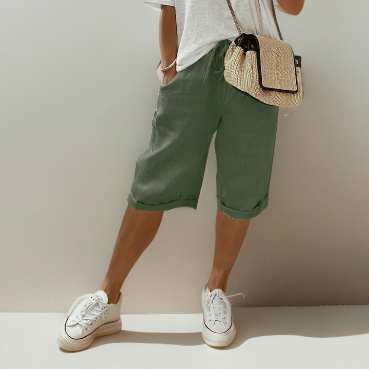 Lockere Shorts mit Kordelzug