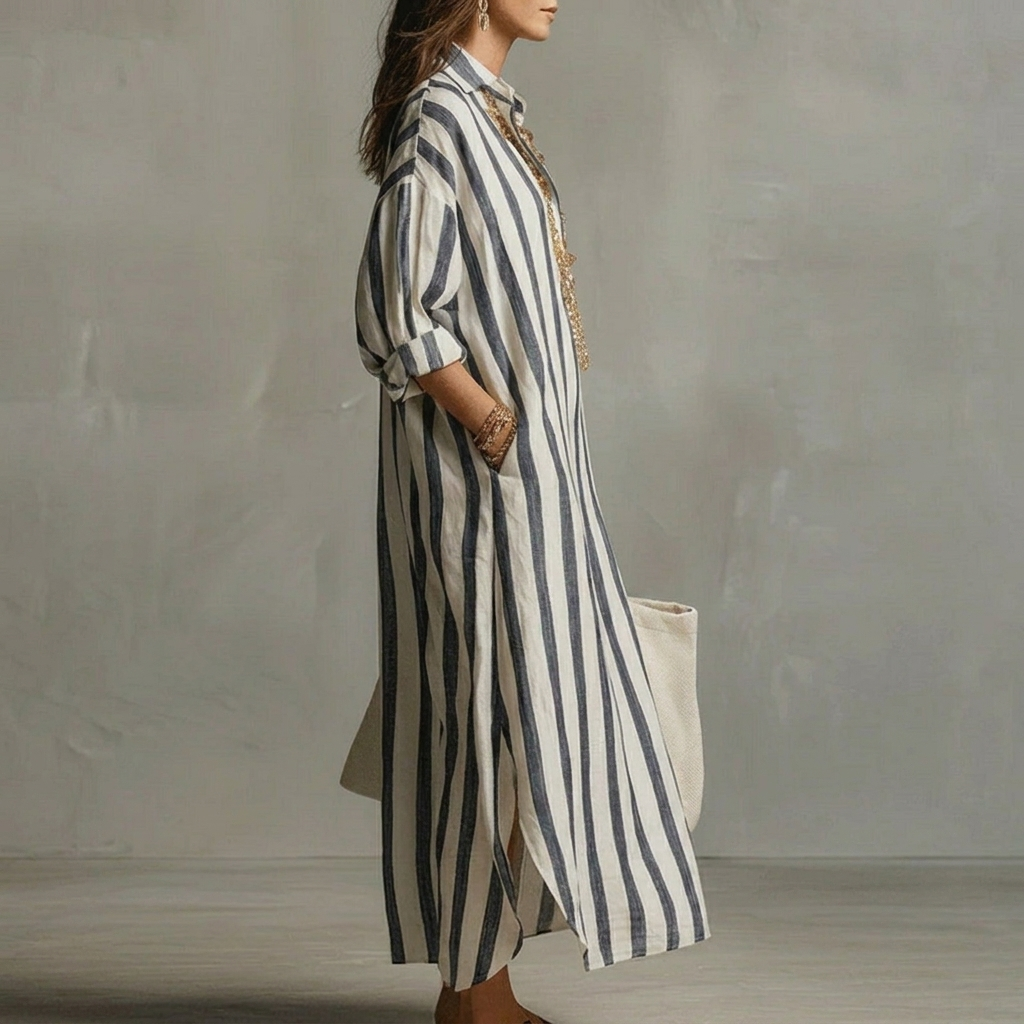 Damenkleid in A-Linie – mit Reverskragen