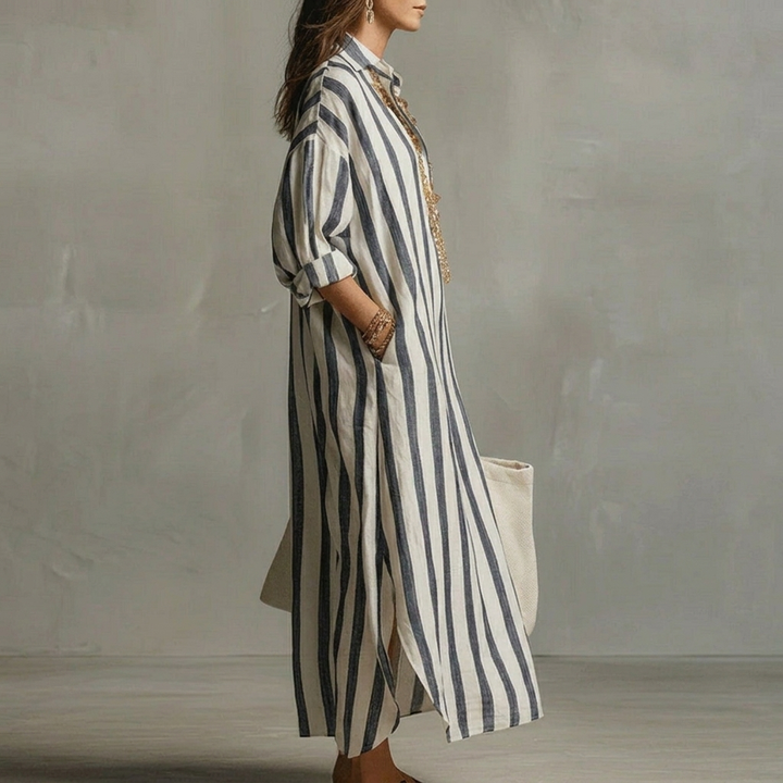 Damenkleid in A-Linie – mit Reverskragen