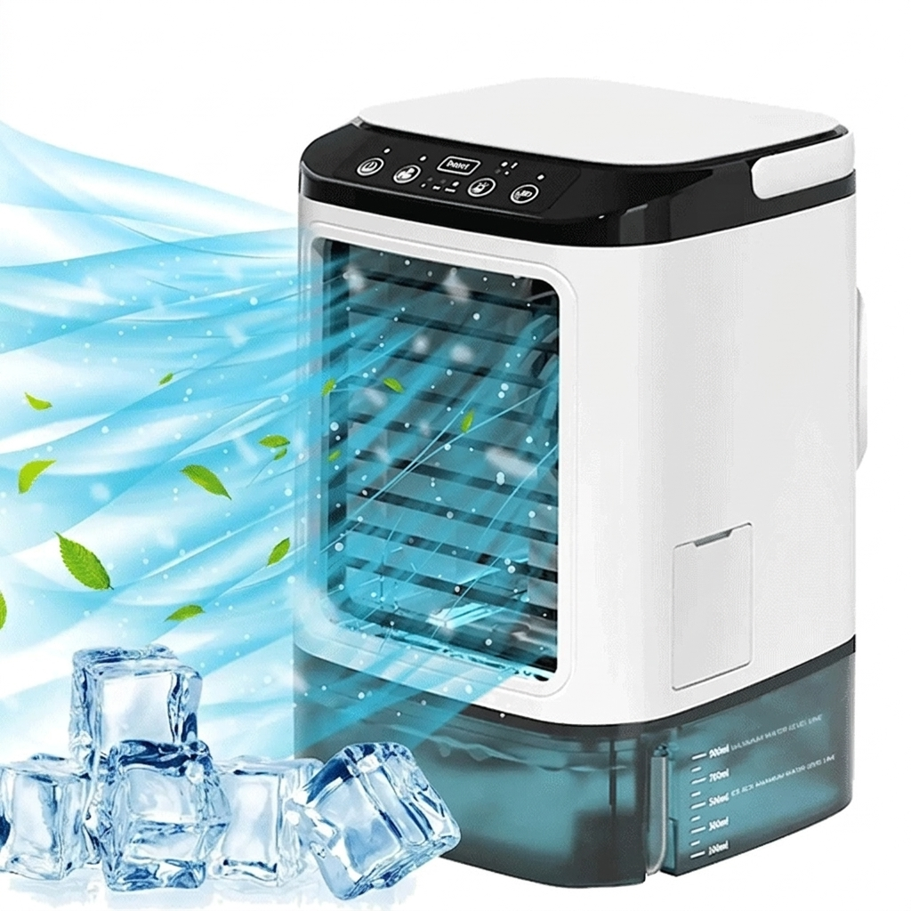 Desktop Mini Luftkühler mit Wasserdampf und Einstellbarer Kühlung