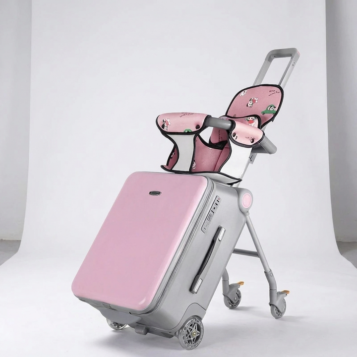Multifunktionale Børnekuffert mit Sitz- und Ridefunktion für Reisen