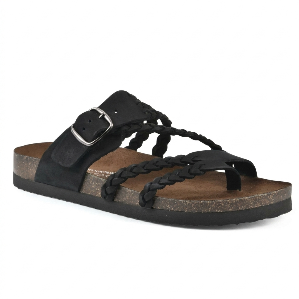 Elegante europäische Stil gewebte Riemen Flachsandalen für Frauen