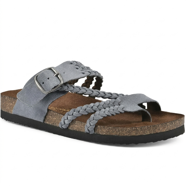 Elegante europäische Stil gewebte Riemen Flachsandalen für Frauen