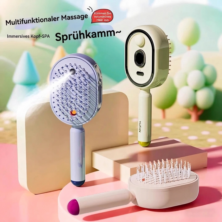 Intelligente Airbag-Massage-Haarbürste mit ätherischem Öl-Spray