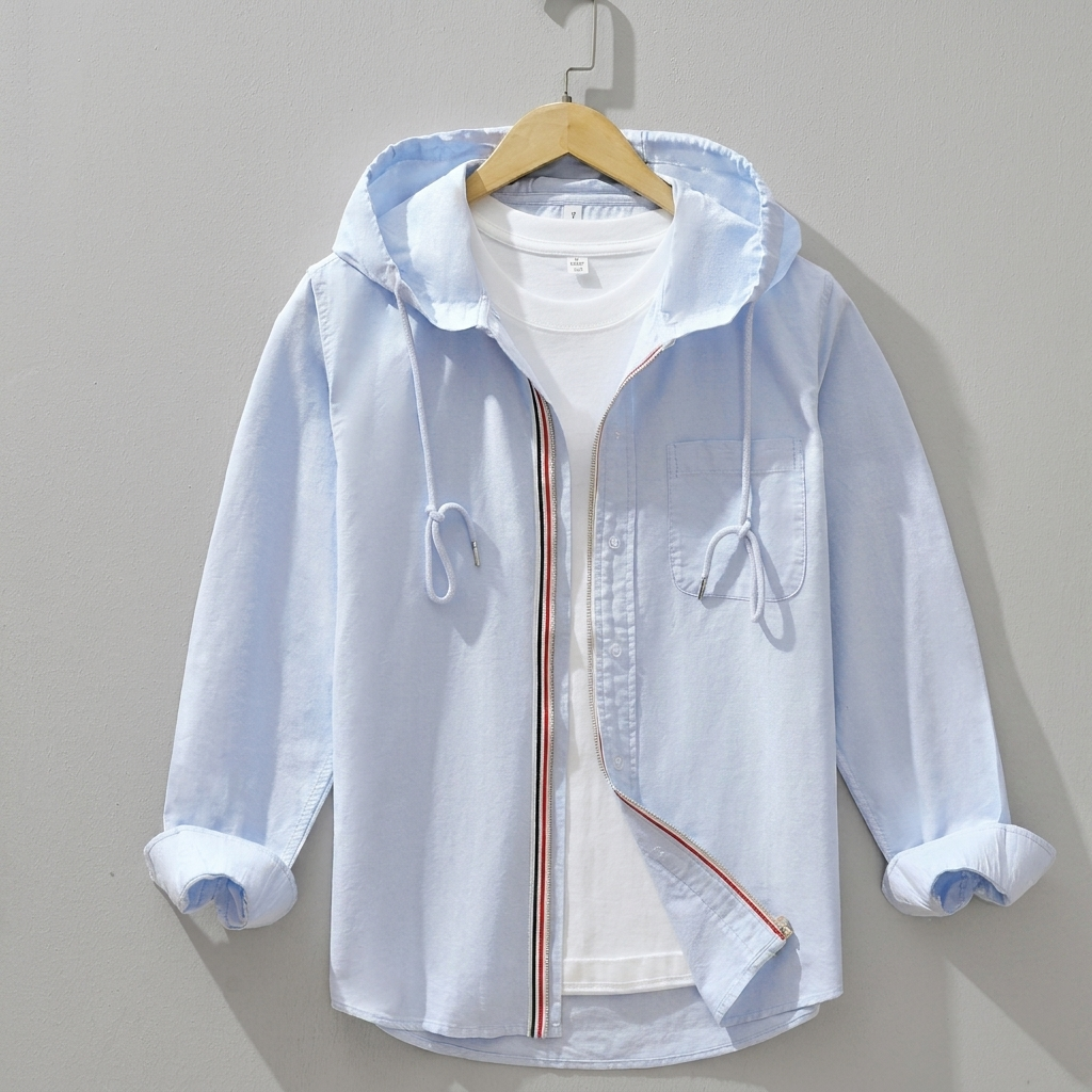Moderne Hemdjacke mit langen Ärmeln für Herren
