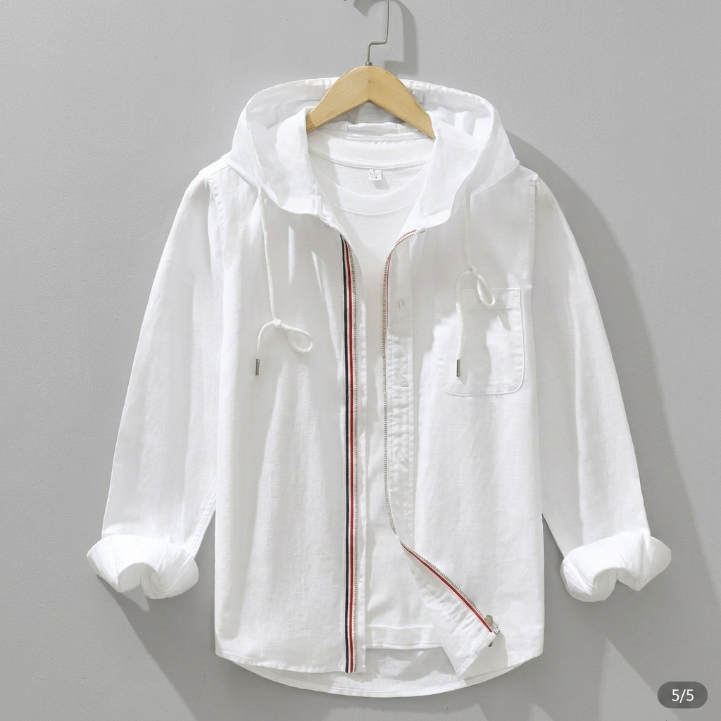 Moderne Hemdjacke mit langen Ärmeln für Herren