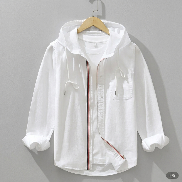 Moderne Hemdjacke mit langen Ärmeln für Herren