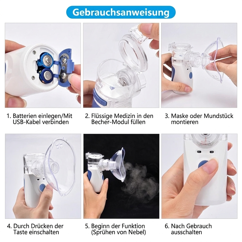 Tragbarer Ultraschall-Mesh-Vernebler