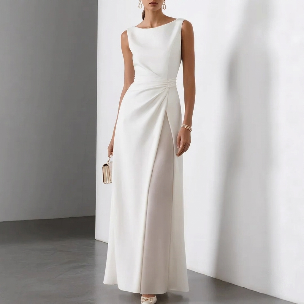 Elegantes Plissee-Maxikleid für Damen