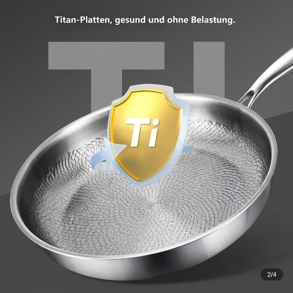 Premium-Bratpfanne aus Titanlegierung