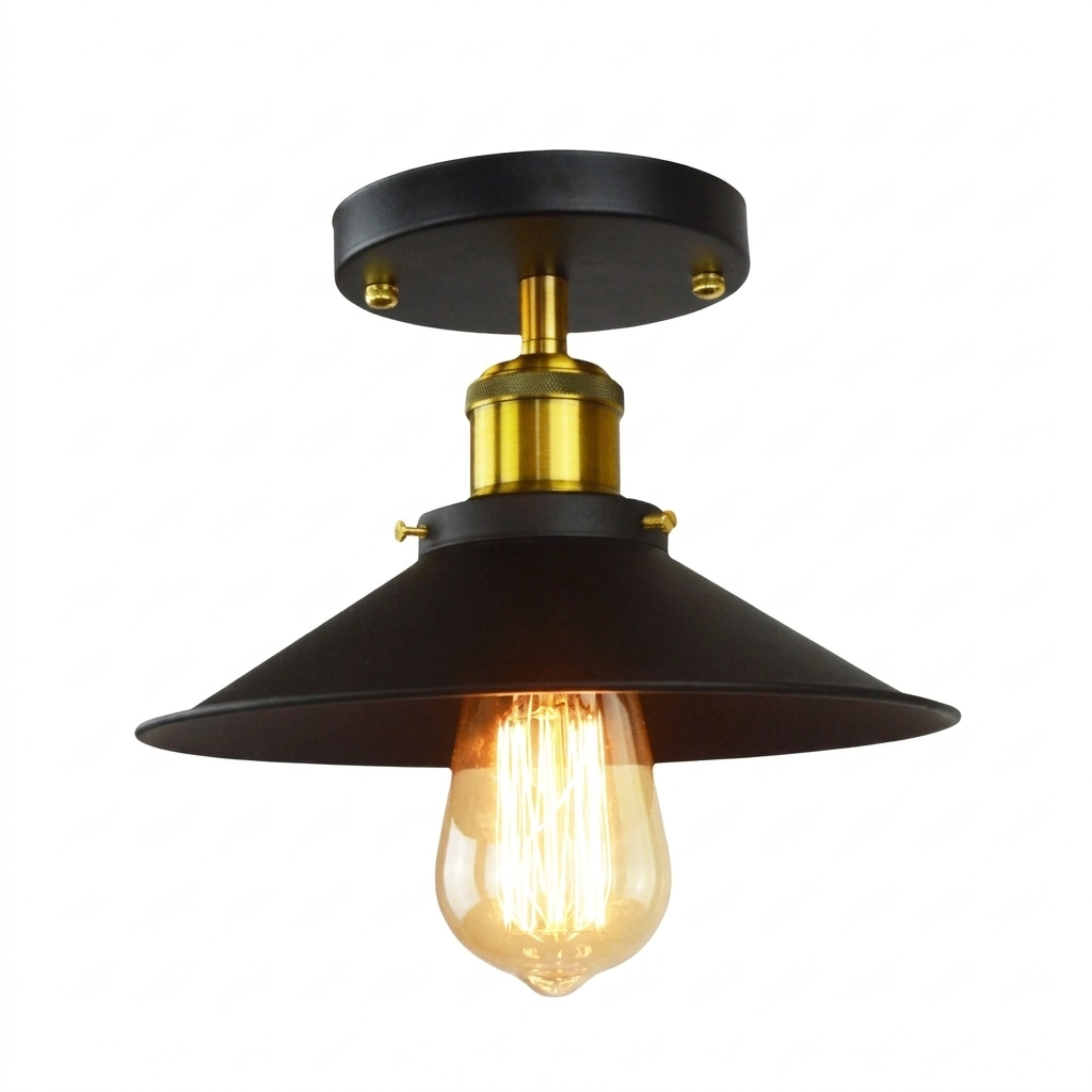 Deckenlampe aus Eisen im Industrie- und Retro-Stil