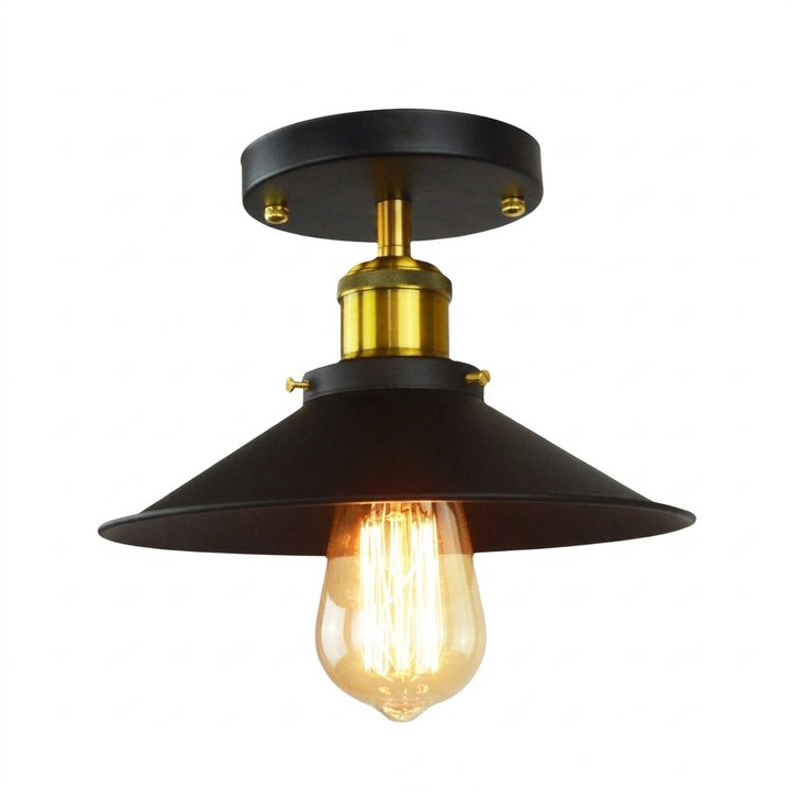 Deckenlampe aus Eisen im Industrie- und Retro-Stil