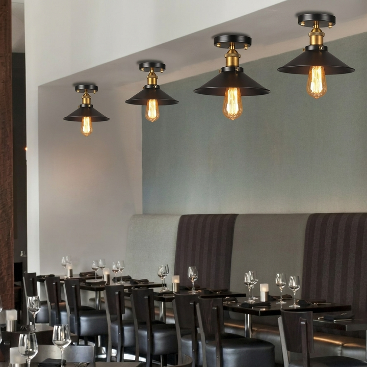 Deckenlampe aus Eisen im Industrie- und Retro-Stil