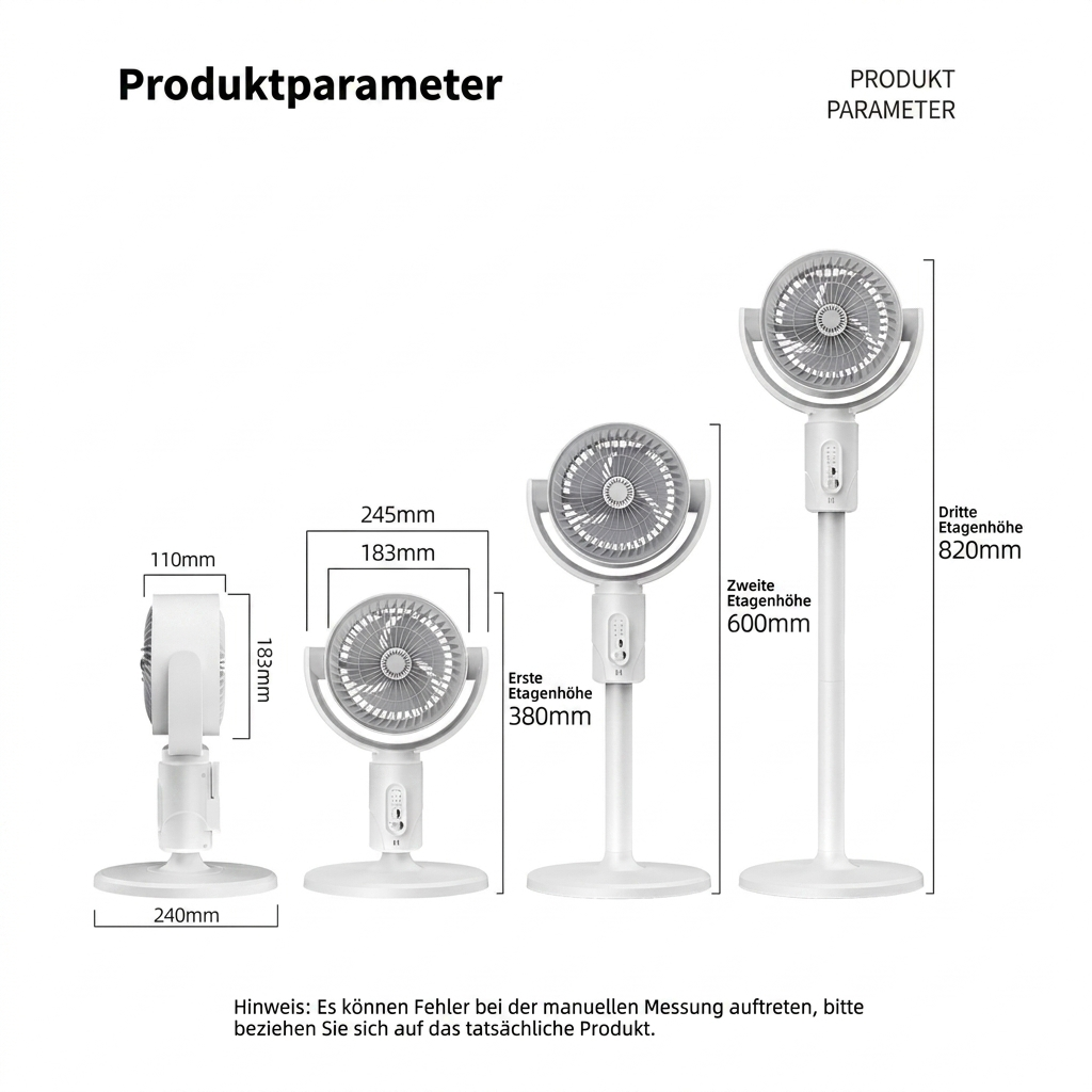 Leiser Standventilator – Fernbedienung Oszillation