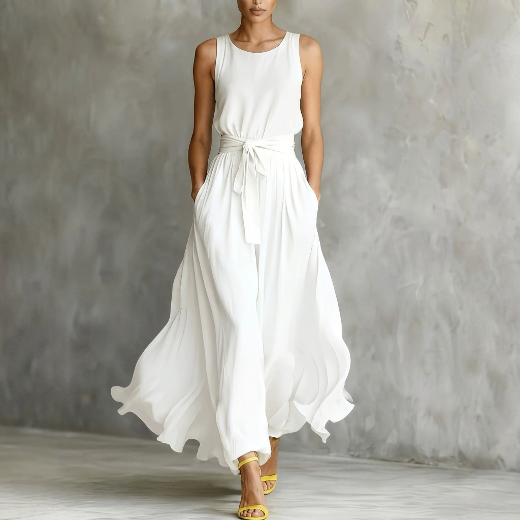 Tailliertes Kleid mit Schnürung