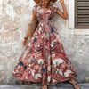 Maxikleid mit Blumenmuster im Resort-Stil für Damen