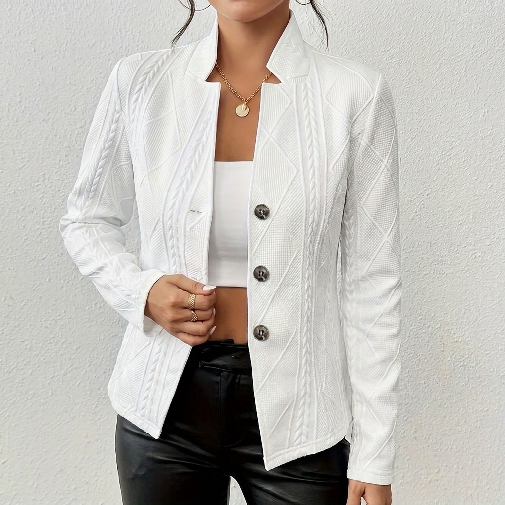 Damen Stehkragen Slim Fit Blazer
