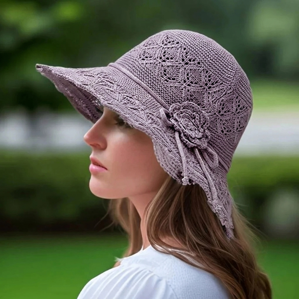 Eleganter Spitzen-Sonnenhut für Damen